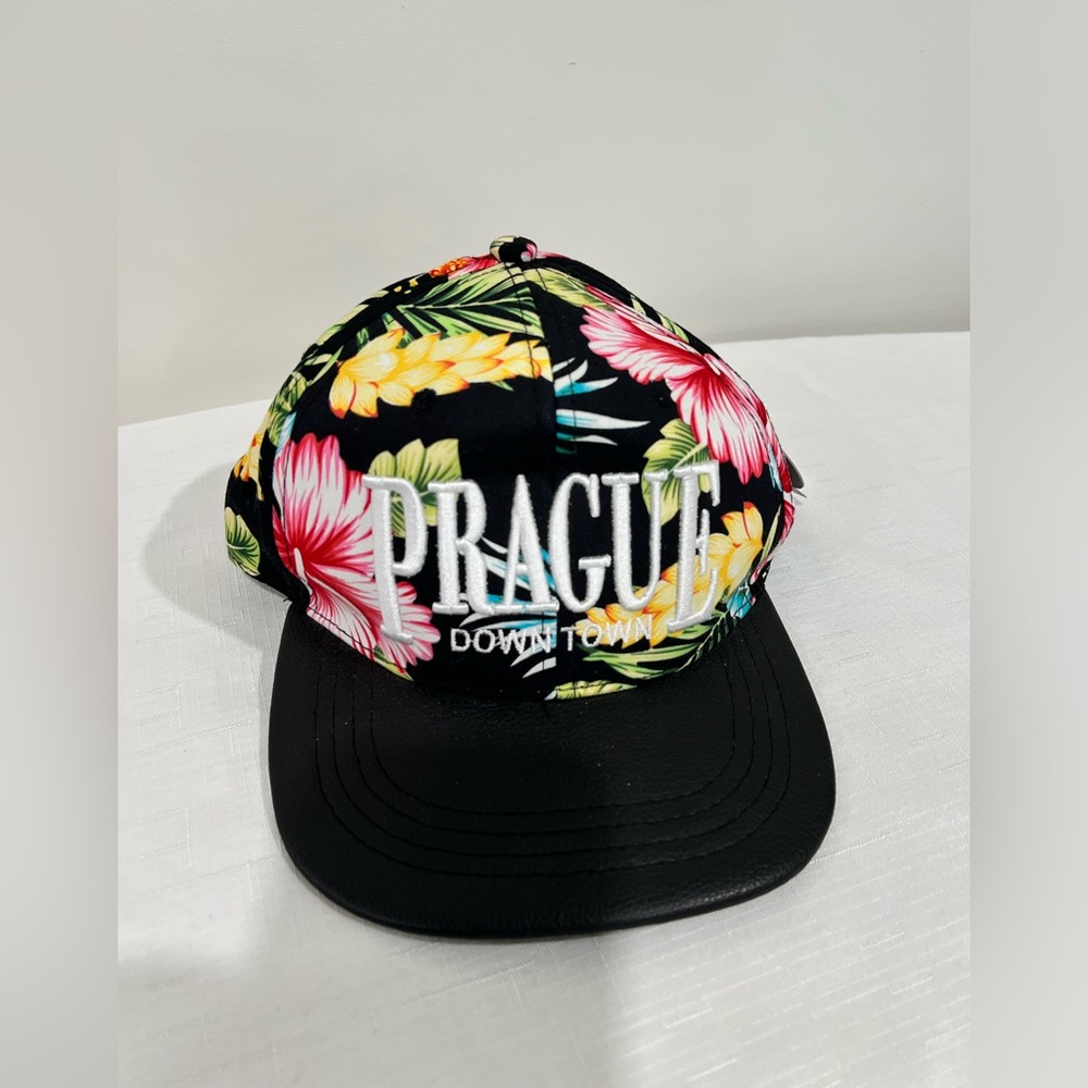 Floral Snapback Cap . Prague Downtown Hat